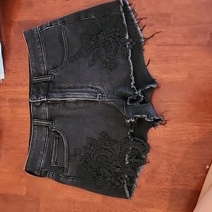 Black American Eagle high rise shorts